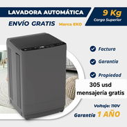 lavadora automática eko de 9kg con la mensajería incluida.  yoafadia 💯 - Img 55334150
