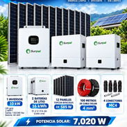 Kit solar 10kw* inversor Sunpal * 2 batería 16kw marca Sunpal (30kwh)+12 Paneles+100m cables + 4 conectores/ Ventas - Img 58105248
