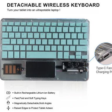 teclados RGB inalámbrico con Touchpad y mouse RGB inalámbrico ergonométricos  tel:54018133 - 2/10