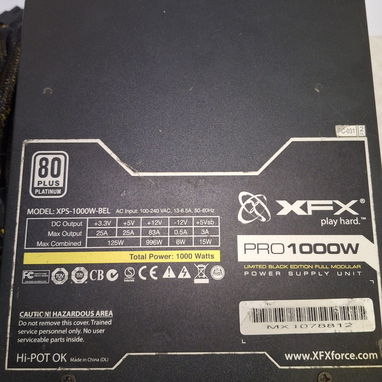 Fuente XFX Pro 1000w platinum, limited black edition full modular - 3/3