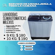 🧼 LAVADORAS SEMIAUTOMÁTICAS ✅ MILEXUS 🔴10 KG 💲190 USD 🔴9 KG 💲180 USD - Img 54539981