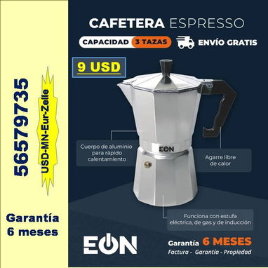 FG-CAFETERA ESPRESSO 1,3,6 tazas ../56579735/(USD-MN-Eur-Zelle)//Garantía 6m/Envio Gratis - 2/3