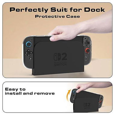☎️53544655 🛵 Entrega Disponible ⭐Funda transparente para Nintendo Switch 2 (2025) con agarre cómodo ⭐ - Img 121984253