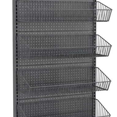 Estante con cestas metálicas (Gris o Blanco) Panel trasero perforado - Img 119713239