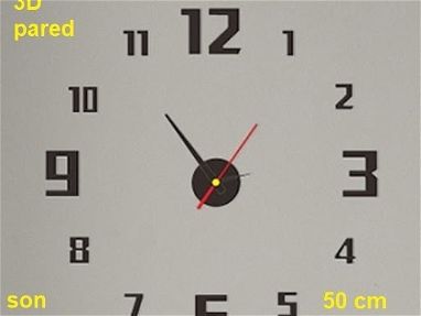 Lindos y vistosos relojes 3D de pared 50x50 cm de diametro o 25 cm de radio - Img 61096964