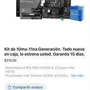 🔰 Intel Celeron G5905+ Pro H510M-B+ 8Gb RAM. Todo el kit nuevo en caja, lo estrena usted. Garantía 15 días. - Img 44931081
