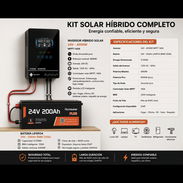 Kit de respaldo energético inversor híbrido de onda sinisoidal pura sumry 24V -4000W y Batería lifepo4 24v- 200A - Img 57528897