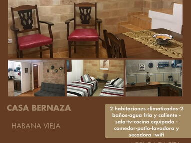 ⭐ Renta de apartamento de 2 habitaciones, 2 baños, agua fría y caliente, sala, TV, comedor, cocina, patio, lavadora,wifi - Img 61382410