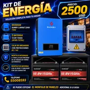 KITS DE ENERGÍA PARA SU HOGAR Y ESTACIONES DE ENERGÍA. TODO NUEVO EN CAJA Y MONTAJE INCLUÍDO... LLAME 55008593 - Img 50590265
