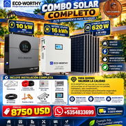☀️ KIT SOLAR ECO-WORTHY ☀️ INVERSOR 10KW + BATERÍA 16KWH + 8 PANELES 620W. FACTURA Y GARANTÍA. 📲 54833699 - Img 58283141
