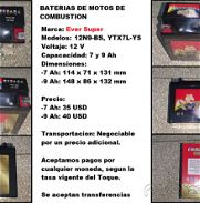 Baterias de Motos de combustion 12V 7Ah y 9Ah (Originales, no backup) - Img 45817998