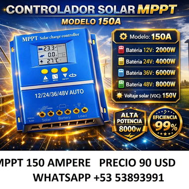 MPPT 150 AMPERE REGULADOR MULTISISTEMA PERFECTO PARA SISTEMA SOLAR - Img 123190223