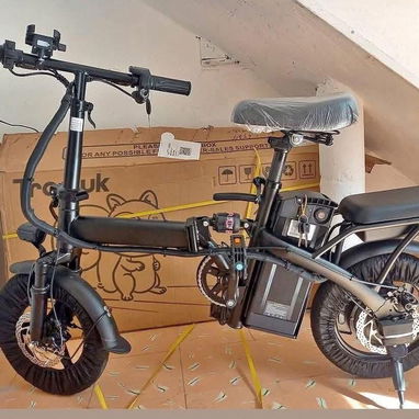 BICICLETA ELÉCTRICA PLEGABLE T1🔋BATERÍA DE LITIO, 500 Wats, ⁠VELOC 35k/h, ⁠Autonomia 40 KM. Incluye bomba de aire y más - 2/4