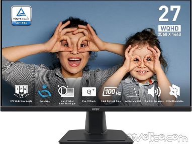 Monitor gaming MSI PRO 27", WQHD (2560 x 1440), panel IPS, 100 Hz, con altavoces, NUEVO. Envío gratis.15 días garantía. - Img main-image-45794512