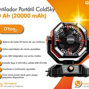 🔅Ventilador ColdSky-20Ah-20000mAh-portátil-power bank-ventilador recargable-mensajería incluida-para apagones🔅 - Img 57304112
