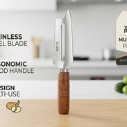 Cuchillo Multiusos – Cocina práctica Herramienta versátil con mango de madera y hoja metálica dentada venta habana - Img 56224536