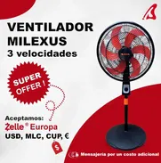 Ventilador Milexus de tres Velocidades* - Img 49423625