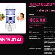 FILTRO PURIFICADOR DE AGUA POR GRAVEDAD - Img 57218469