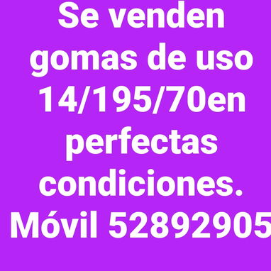 Gomas de uso en perfecto estado - 2/2