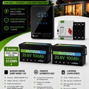 Combo #1 Inversor SUMRY 4000W*💡 110V🔌 🔋2x bat de 25.6V 100 Ah🔋 Transfer SACO🔄 - Img 56952928