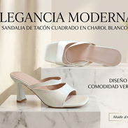 Sandalias de Tacón Cuadrado en Charol Blanco – Elegancia Moderna #39 18 - Img 55816097
