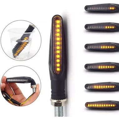 Flasher interno incorporado Indicadores secuenciales, flexibles, muy brillantes, finos-aerodinámicos, más largos (12 led - Img 118368308