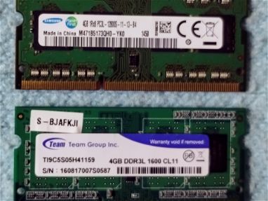 $2500 Memorias DDR3 de Laptop a bus 1600 casi nuevas. SAMSUNG y TEAM GROUP.VEDADO.Ver fotos. - Img main-image