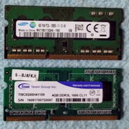 $2500 2 Memorias DDR3 de Laptop a bus 1600 casi nuevas. SAMSUNG y TEAM GROUP.VEDADO.Ver fotos. - Img 45574048