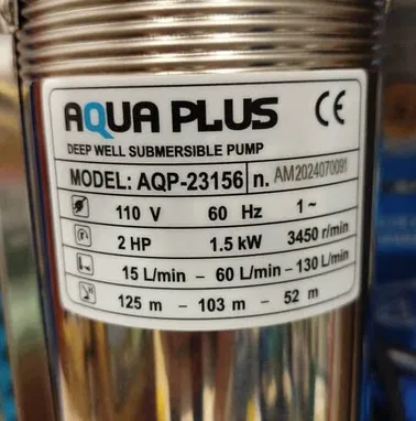BOMBAS TURBINAS SUMERGIBLES 2 PULGADAS (220v y 110v) 53831540 - Img 92725551