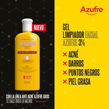 GEL LIMPIADOR FACIAL DE AZUFRE 3% 250ML - Img 62577328