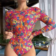 Trusa enteriza con estampado floral en rosa - Img 55384223