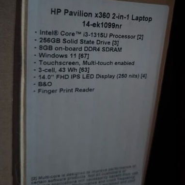550Usd HP Pavilion x360 14-ek1099nr (una laptop convertible 2 en 1), nueva en su caja, el clientes es quien abre la caja - 2/2