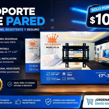 Base articulada para TV, base fija para TV, soporte de pared para televisor, soporte fijo para TV, diferentes medidas, - Img 127024296