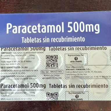 ©️-Paracetamol 500mg, 1 Tira de 10 Tableta -©️ - Img 123619921