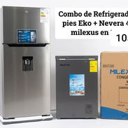 Combo de Refrigerador de 16 pies Eko + Nevera 4.2 pies milexus - Img 57490831