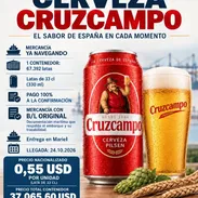 Cerveza Cruzcampo en lata de 33 cl · venta por contenedor - Img 58238026