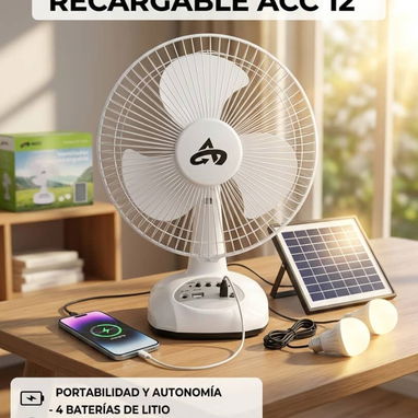 Ventilador recargable ACC de mesa 12" - Img 124440429