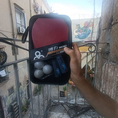 Raqueta Crossway con su estuche en excelente estado y juego de tenis de mesa con su estuche prácticamente nuevos - 3/4