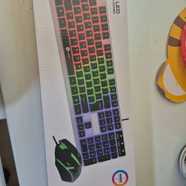 🎮⛩️Combo mouse y teclado RGB Color Negro - 💲25 USD🎸 - Img 120344832