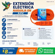EXTENSIÓN ELÉCTRICA NARANJA DE 8 METROS SPC - Img 58233980