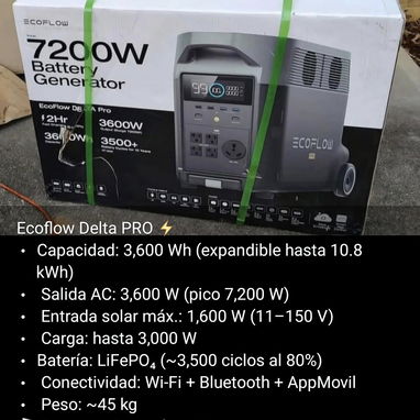 Ecoflow Delta 3 Classic👇 SELLADA + GARANTIA !!! - 4/5