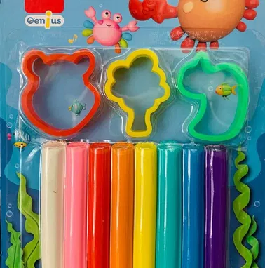 Pomos para agua , bolígrafos de 6 colores plastilinas con moldes - Img 95418514