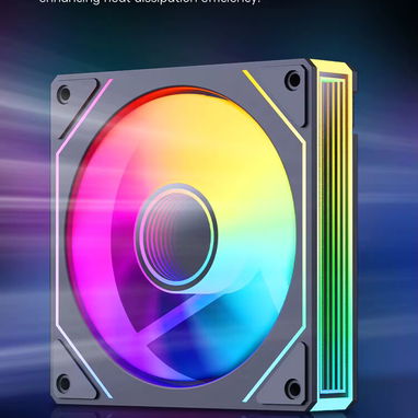 Ventilador PC 120mm SNOWMAN 🌈💻 ARGB con efecto espejo infinito, flujo de aire inverso silencioso 16dBA, 5V PWM - 5/9