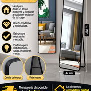 ✨ ESPEJO NEGRO ELEGANTE ✨ 🪞 Medidas: 1.58 m × 47 cm 🏠 Ideal para darle un toque moderno y elegante a cualquier espacio - Img 57853148