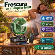 VENTILADOR PORTÁTIL RECARGABLE CON ATOMIZADOR DE AGUA - Tu rincón fresco, donde tú decidas - Img 57631938