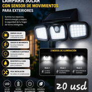 Lámpara solar con sensor de movimiento - Img 57135639