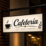 Cartel caja de luz para cafetería - Img 57168481