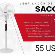 Ventiladores de Pedestal Recargable con panel - Img 55927226