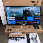 TV de 43 pulgadas Visión con cajita interna y base a la pared - Img 56287099