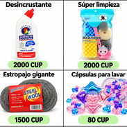 Desincrustante, paquete de limpieza, estropajo gigante, cápsulas limpieza - Img 57601863